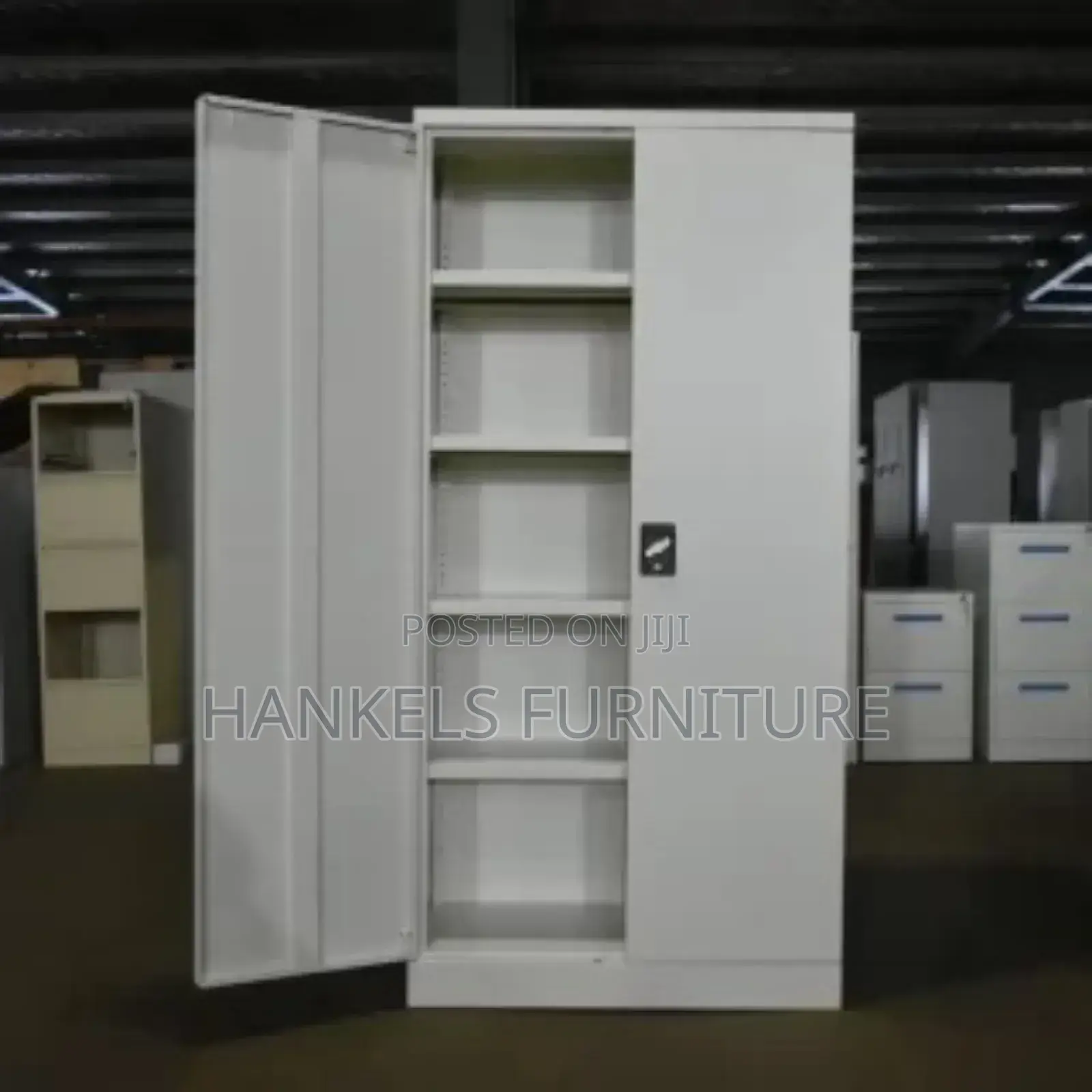 2 Door White Office Filing Cabinet