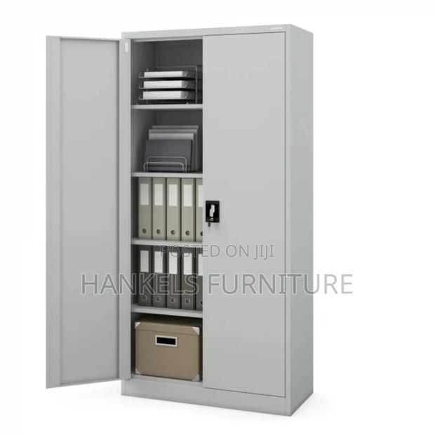 2 Door White Office Filing Cabinet - thumbnail 3