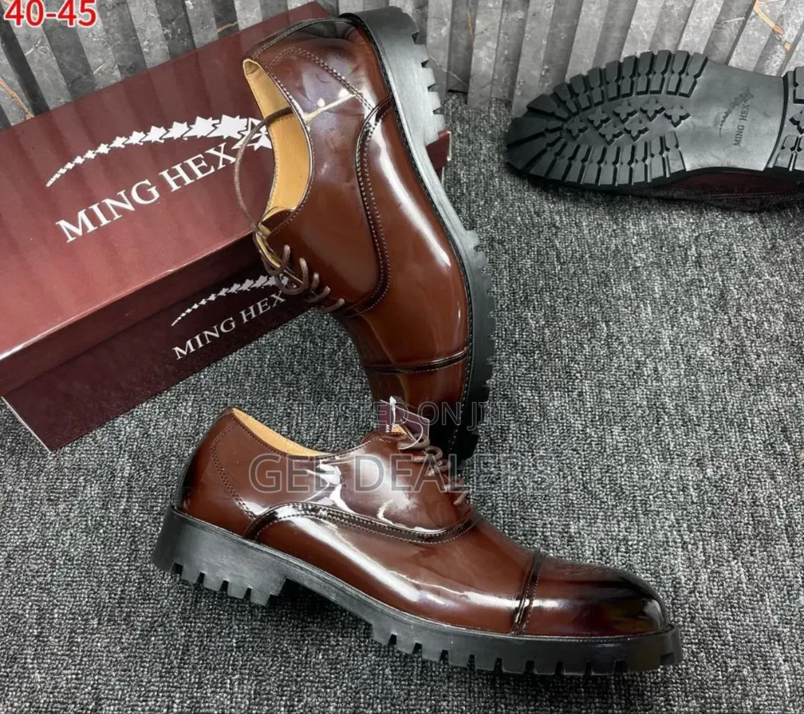 Men Wetlook Official Shoes, Classic Men Shoes