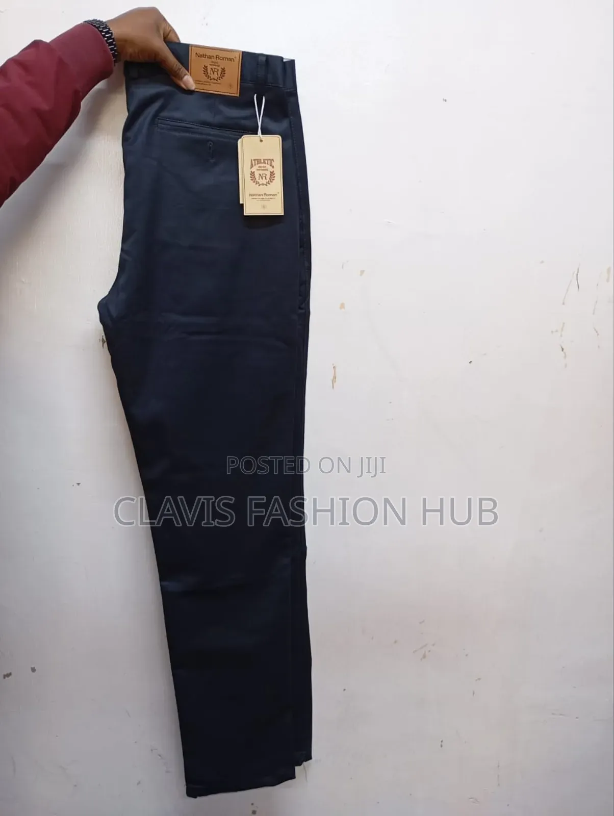 Nathan Roman Khaki Trousers for Men Black Blue