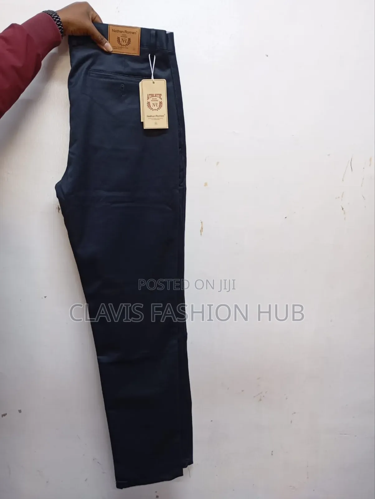 Nathan Roman Khaki Trousers for Men Black Blue