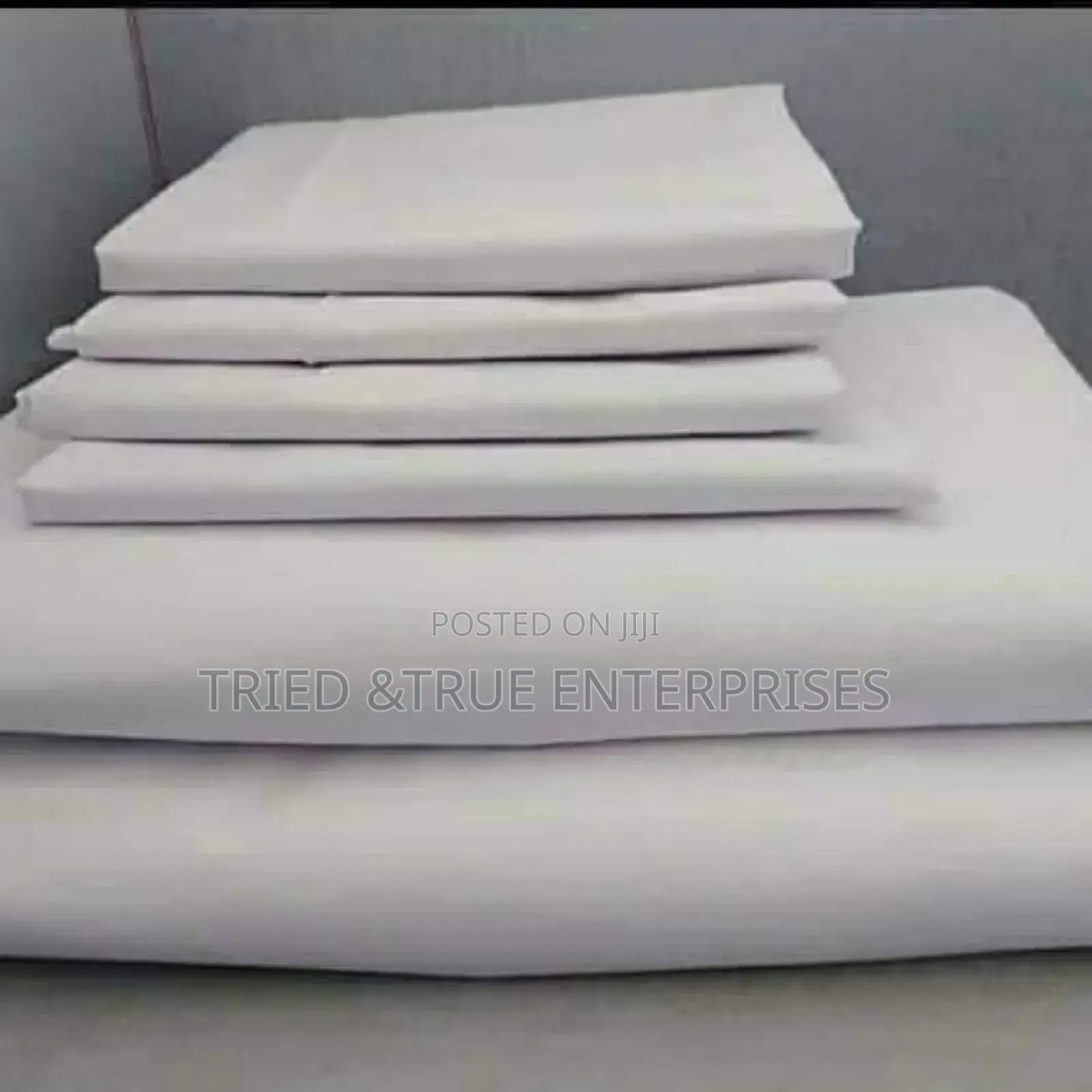 7*8 Plain White Cotton Bedsheet 2flat Bedsheets 4pillowcases