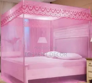 Pink 6by 6 4 Sided Mosquito Net