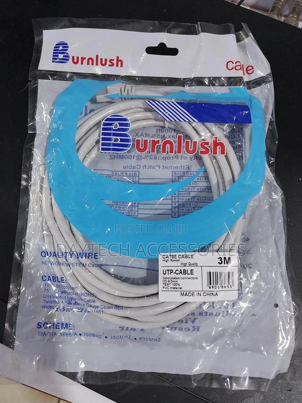 3m Rj45 Ethernet Cable Cat6 Internet Network Lan - thumbnail 2