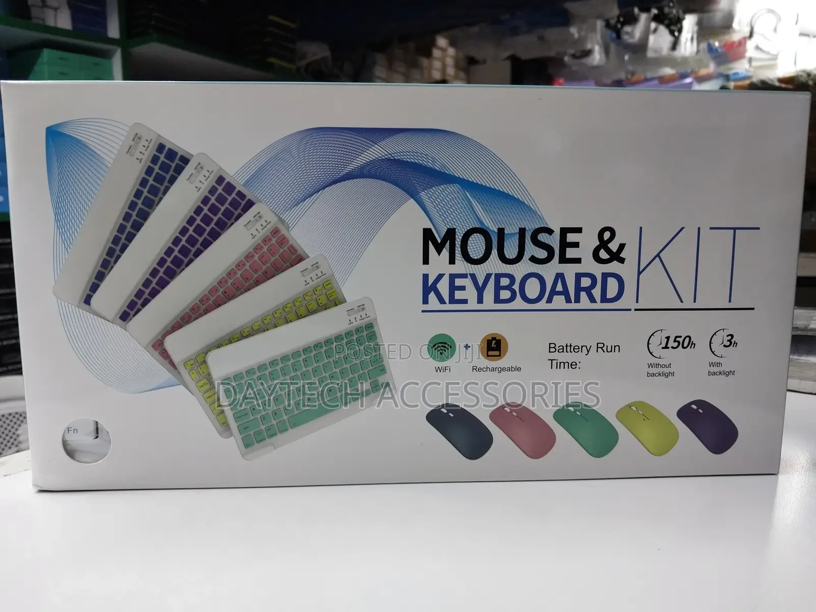 Bluetooth Keyboard and Mouse Combo, 10" Rechargeable Wireles