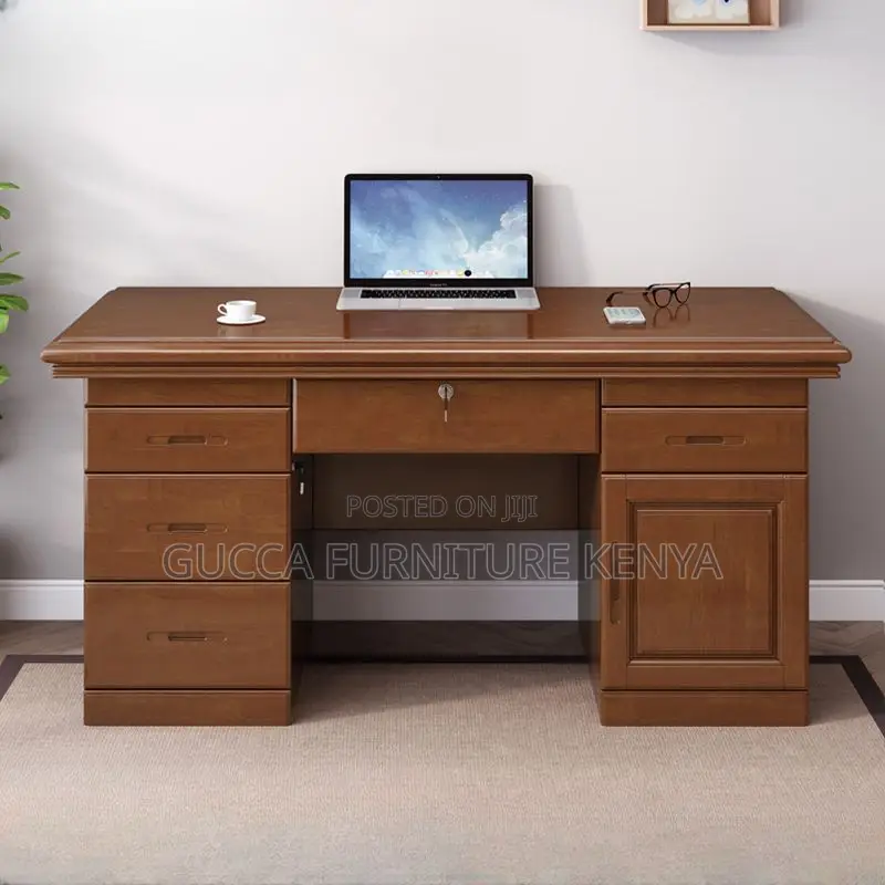 Office Tables:140cm Natural Finish Rectangular Office Table