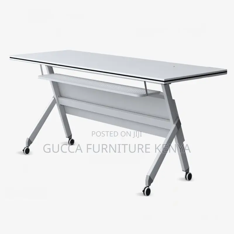 Office Tables:120cm 
Folding Office Desk With Swivel Wheels