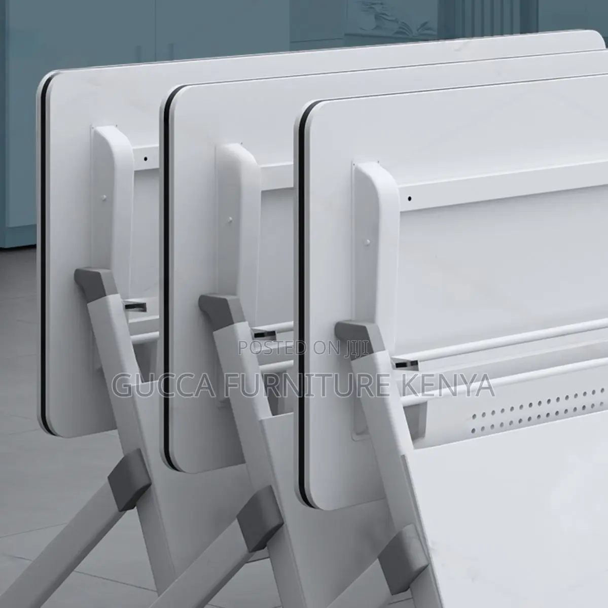 Office Tables:120cm 
Folding Office Desk With Swivel Wheels