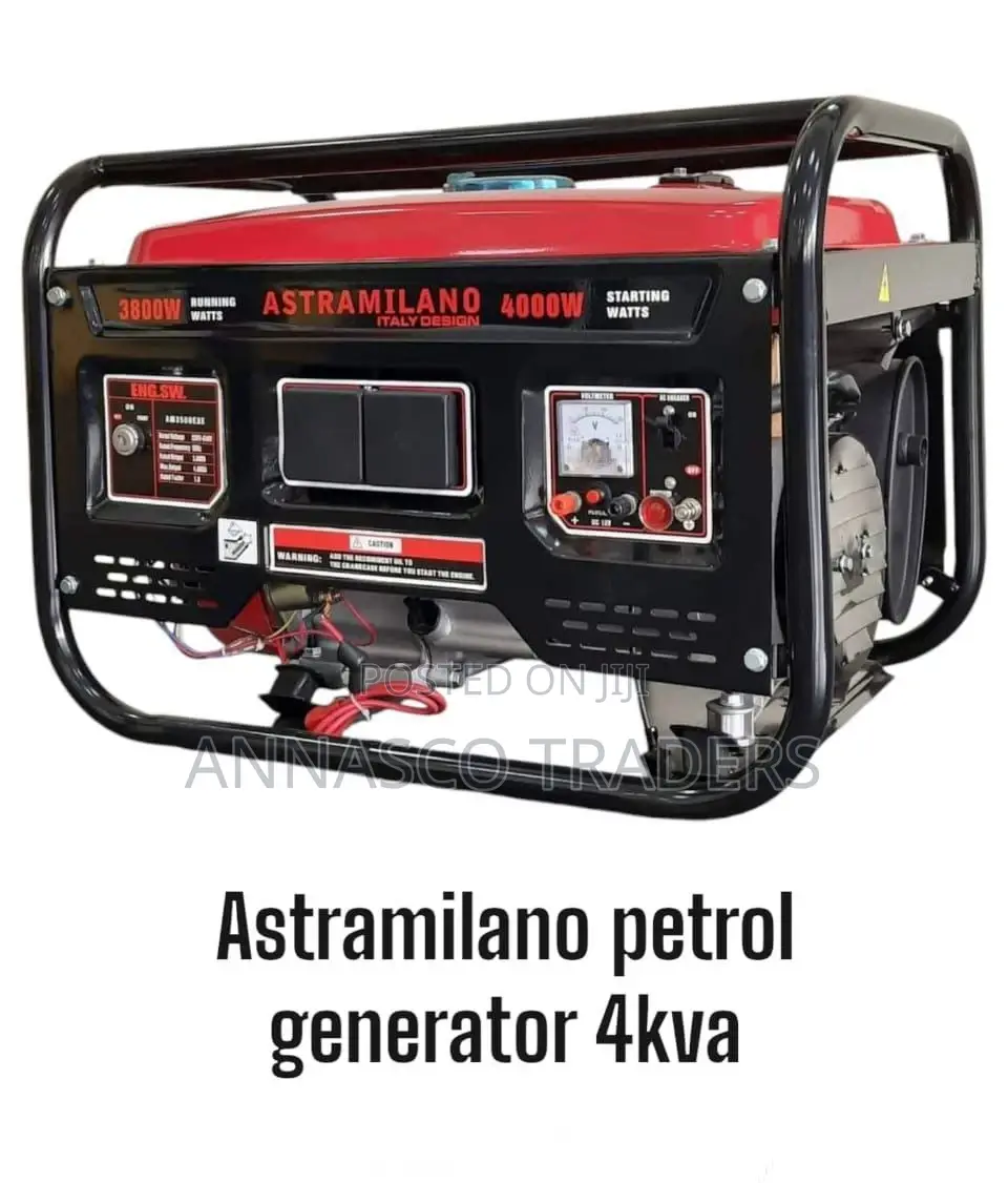 Heavy Duty Astramilano Petrol Generator 4kva (Rope)