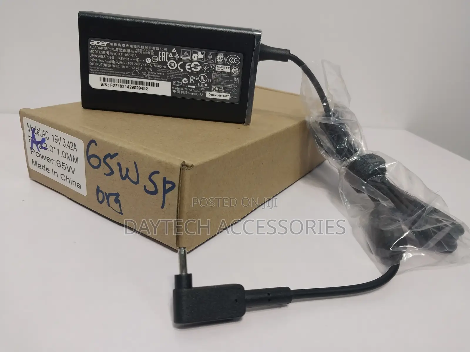 Original Acer Laptop Adapter 19v 3.42a 65w Small Pin