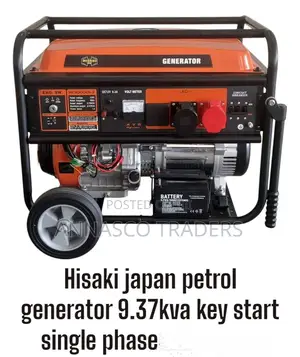 Powerful Hisaki Japan Petrol Generator 9.37kva Key Start
