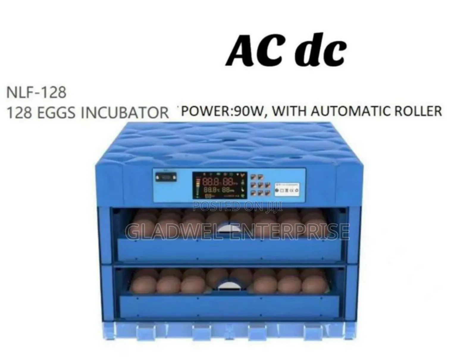 128egg Incubator With Automatic Roller Both Ac/Dc