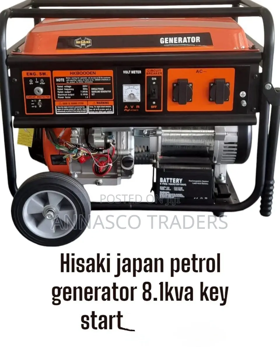 Hisaki Japan Petrol Generator 8.1kva Key Start