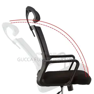 Office Chairs: Mesh Black Textile Office High Back Chair