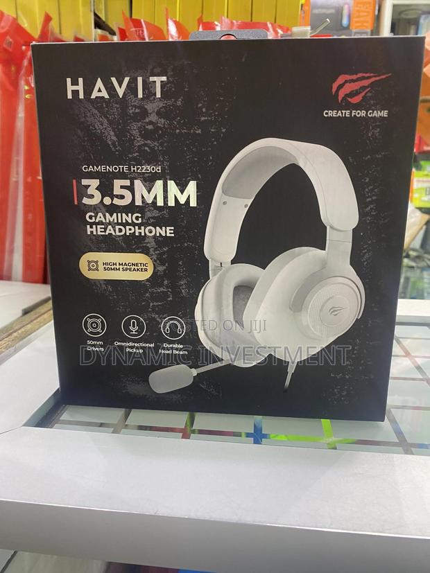 Havit Gamenote H2230D, Low Latency Gaming Headphone White - main view