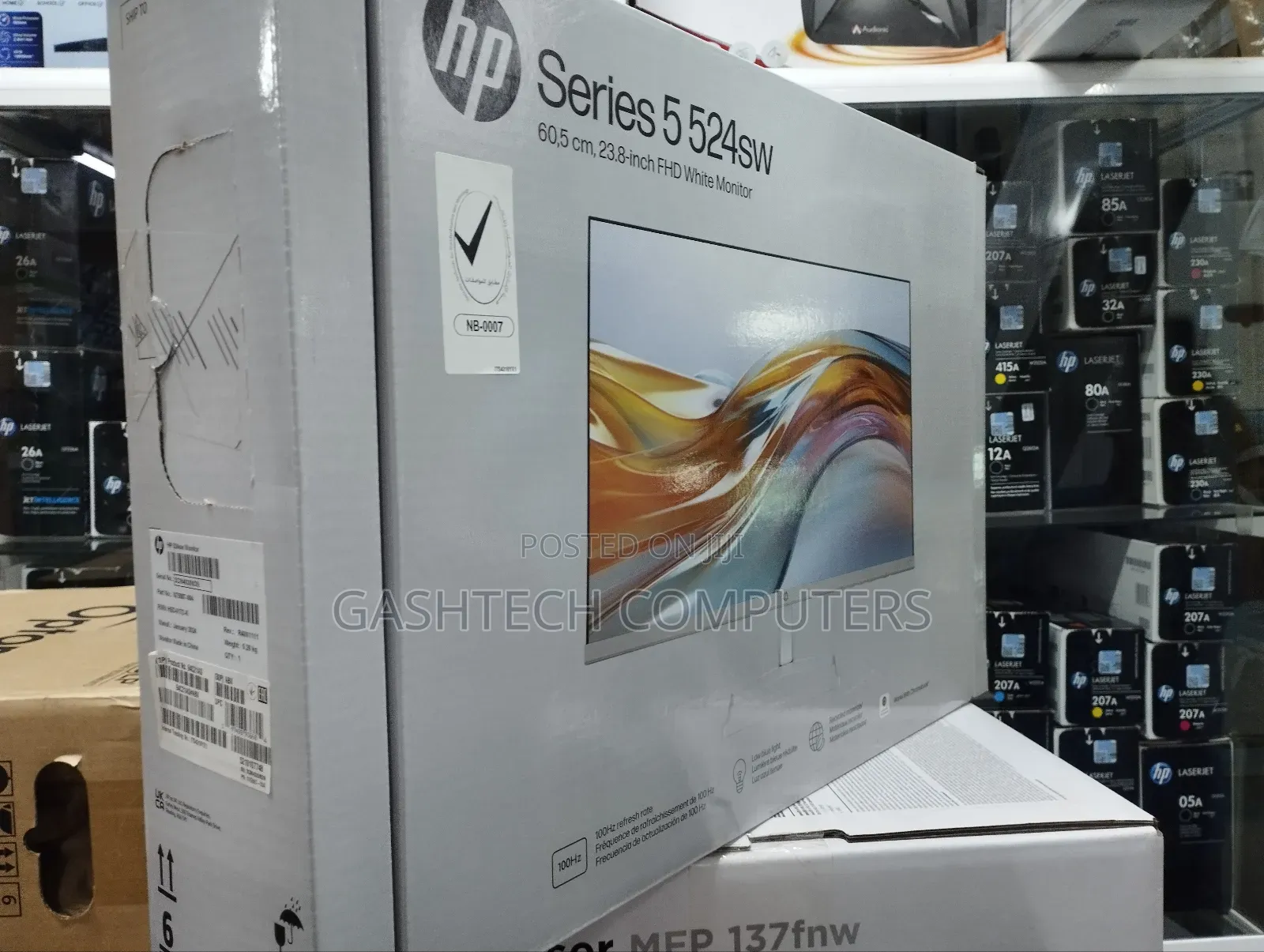 HP Series 5 23.8 Inch FHD (1920x1080)White Monitor 524sw