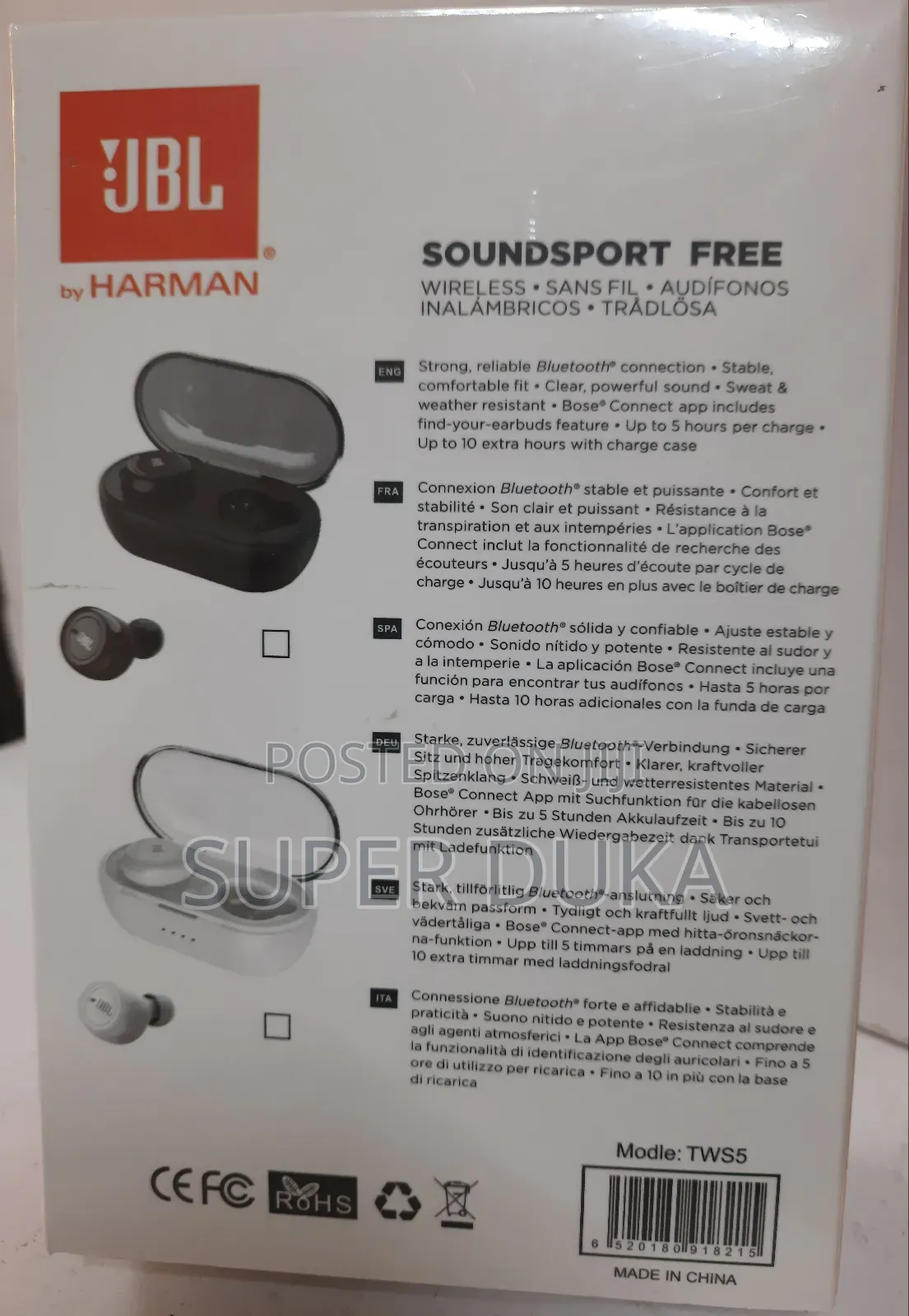 Ear Buds. JBL Bluetooth Touch TWS 5