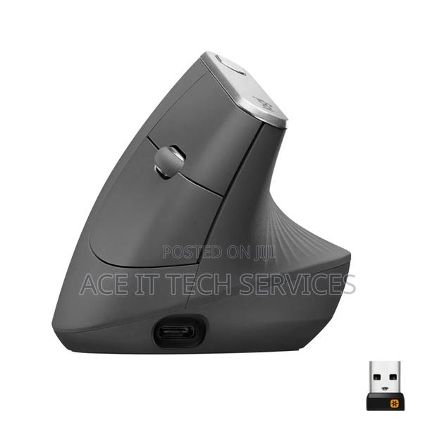 Logitech Mx Vertical Ergonomic Bluetooth Mouse Graphite - main view