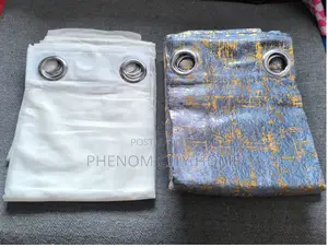 Grey Marble Design Curtain Set