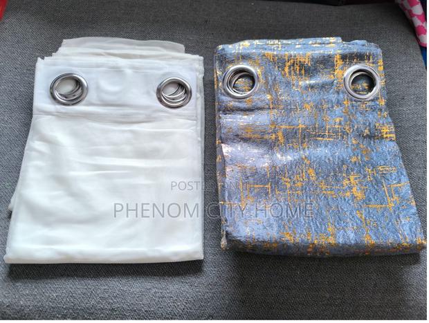 Grey Marble Design Curtain Set - thumbnail 2