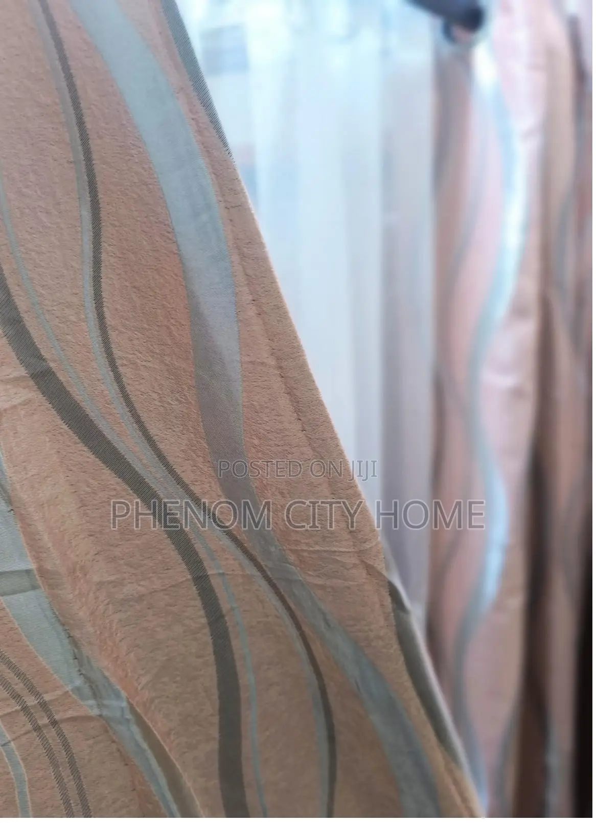 Plain Yellow Polyester Curtain Set
