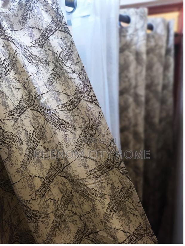 Patterned Black and White Curtains - thumbnail 2
