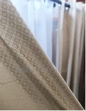Beige Patterned New Ready Curtains
