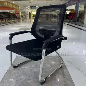 Office Chairs: Modern Chrome Mesh Seminar Office Chair