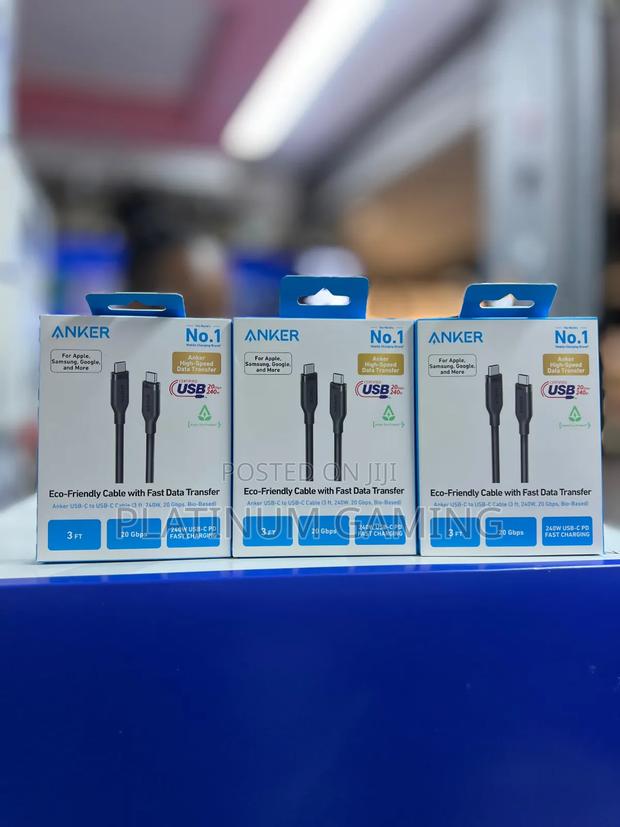 Anker USB-C to USB-C Cable (3 Ft, 240W, 20 Gbps, Bio-Based) - main view