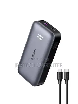 UGREEN 10000mah 20W Two-Way Fast Charging Power Bank - Black
