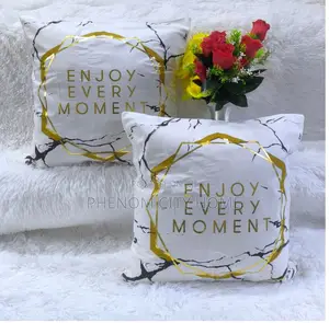 Printed White and Gold Thrwpillow Covers