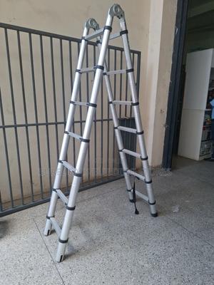 Aluminium Double Telescopic Ladder-(1.9+1.9mtrs) - thumbnail 2