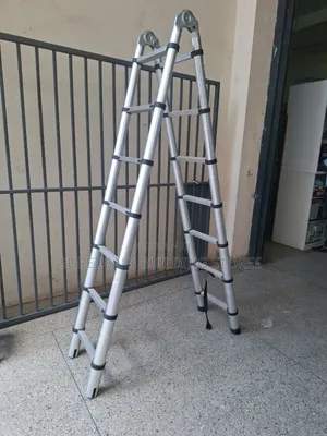 Aluminium Double Telescopic Ladder-(1.9+1.9mtrs)