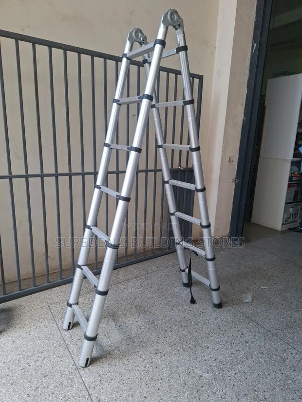 Aluminium Double Telescopic Ladder-(1.9+1.9mtrs) - thumbnail 3