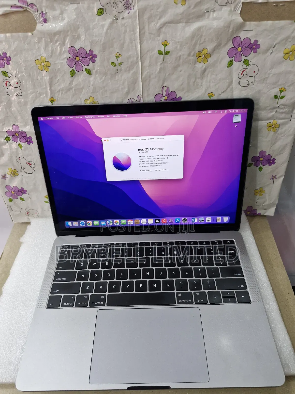Laptop Apple MacBook Pro 8GB Intel Core I5 SSD 256GB