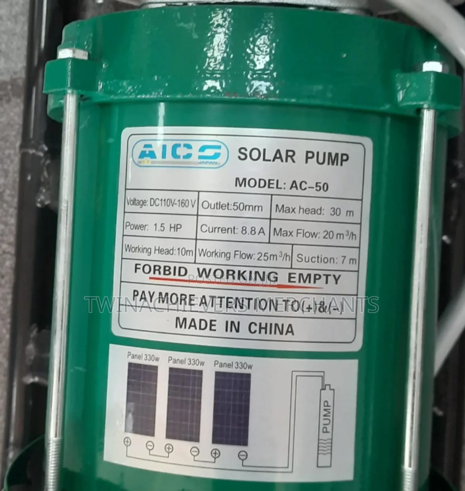 Solar Water Pump 3inch 28mtrs 2hp/Aico Solar Water Pump