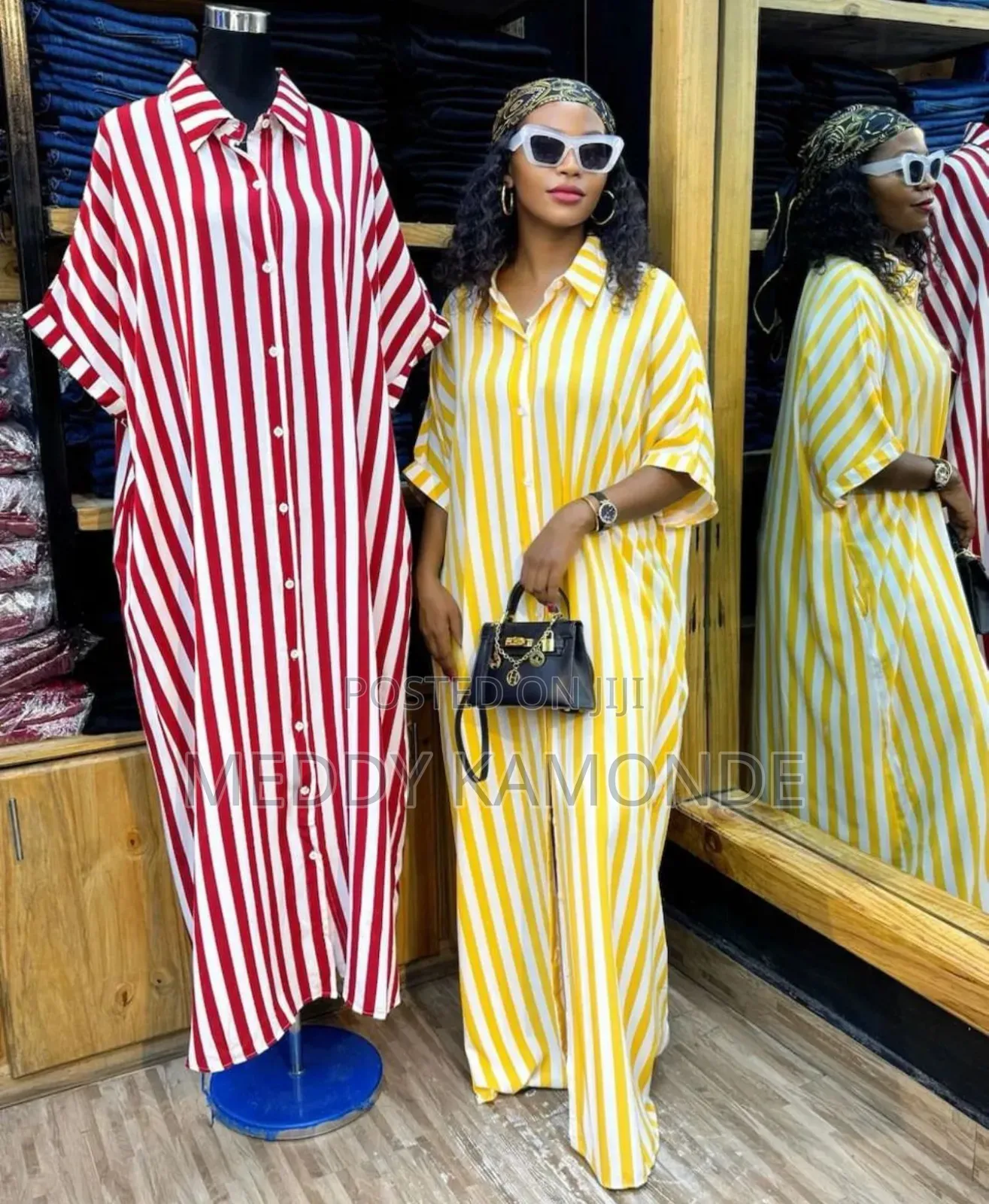 Designer Red White Long Dress