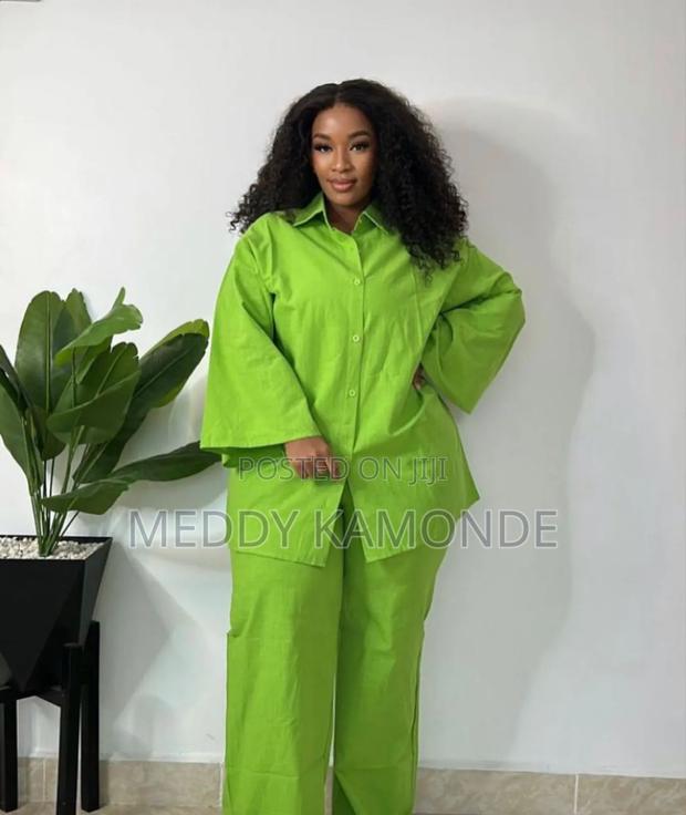 White Green 2pc Cotton Set - thumbnail 2