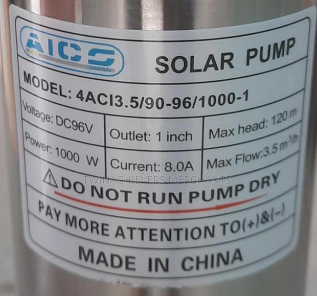 Solar Deep Well Submersible Water 120m 1000w - thumbnail 2