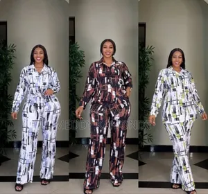 2pc Blue White Suit