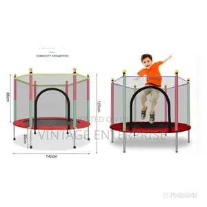 Portable Trampoline With Safety Net for Kids