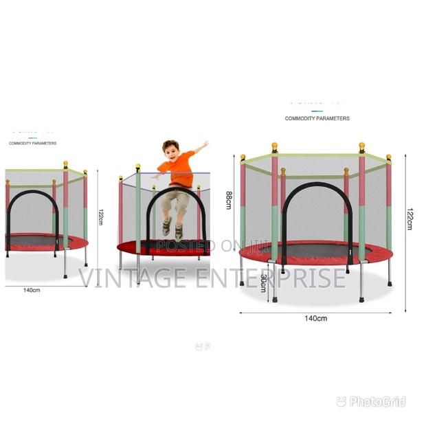 Portable Trampoline With Safety Net for Kids - thumbnail 2