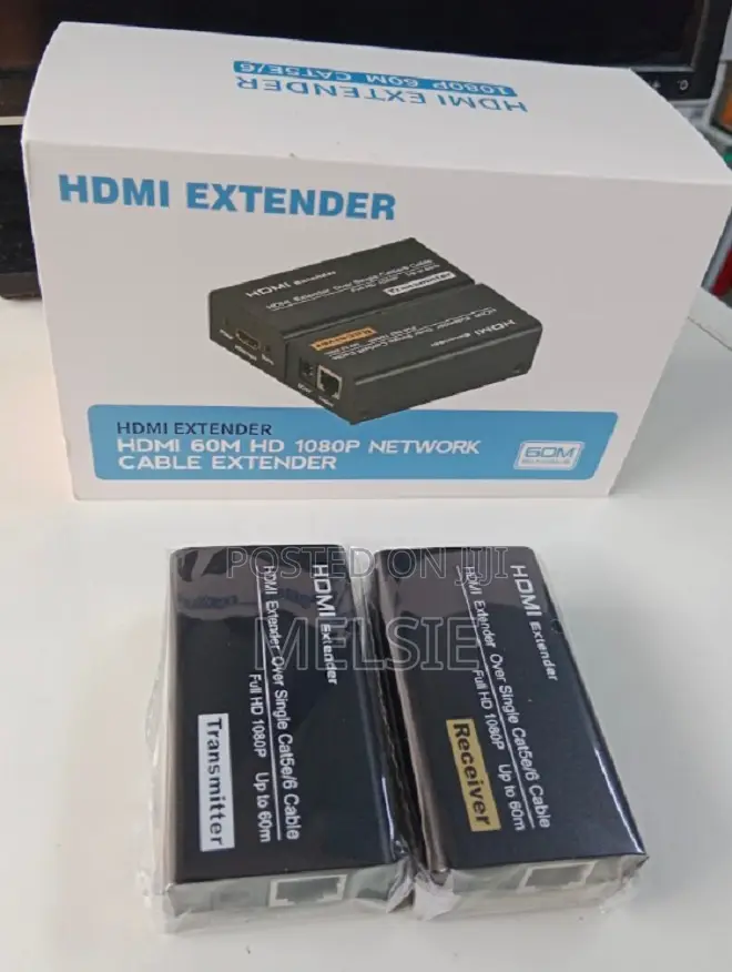 60m HDMI Extender Kit via Cat5e/6 Ethernet Cable