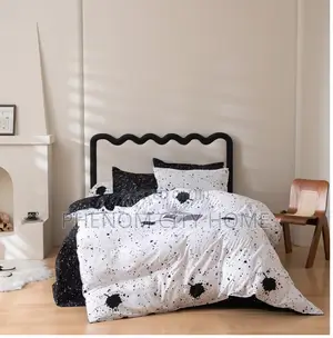 Nordic Black Cotton Duvet Cover Set
