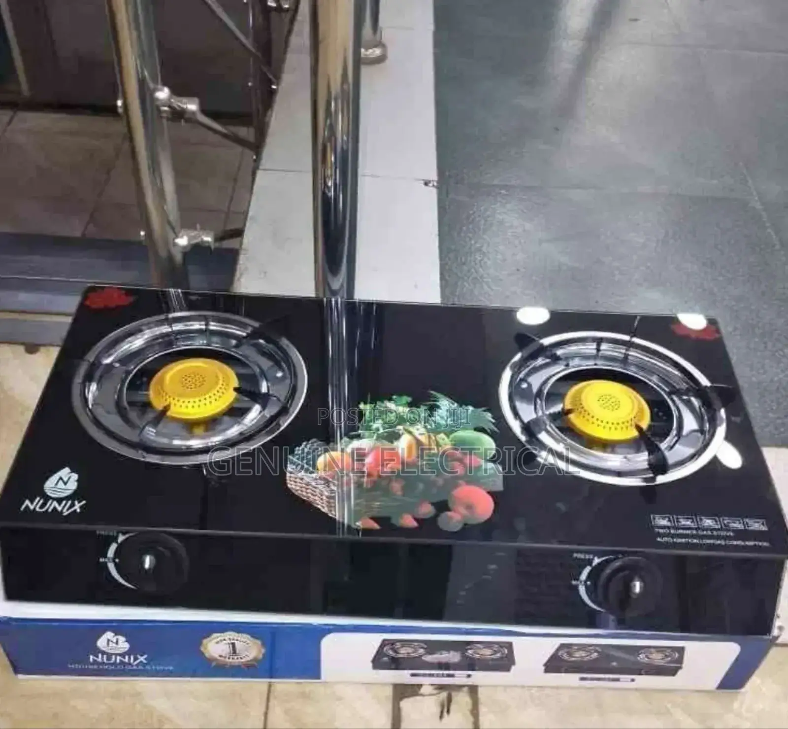 Nunix 2 Burner Cooker Glass Top
