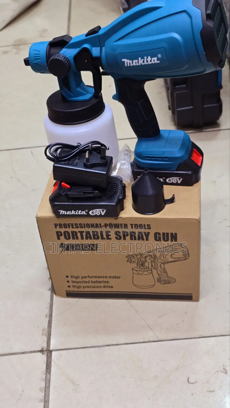 Cordless Spraygun With 2 Batteries, Charger