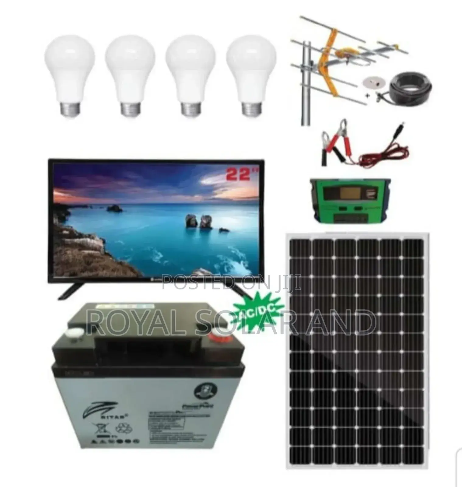 100watts Solarkit With 22" Digital TV