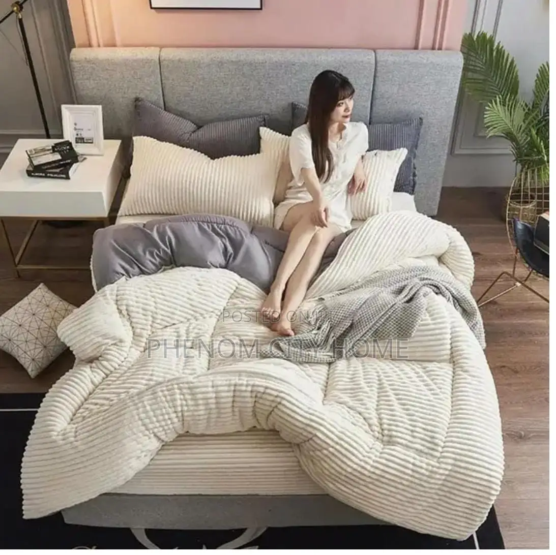Cream Velvet Duvet Set