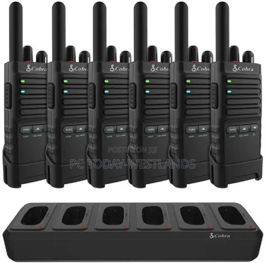 Cobra Px655-Bch6 6-Pack Pro Business Radios W/ Charging Dock