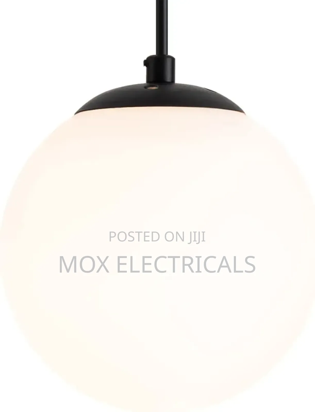 Frosted Opal White Ball Industrial Ceiling Lamp